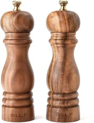 Zout- und Pfeffermühlen-Set, Akazienholz, 2 Stück, 17,5 cm