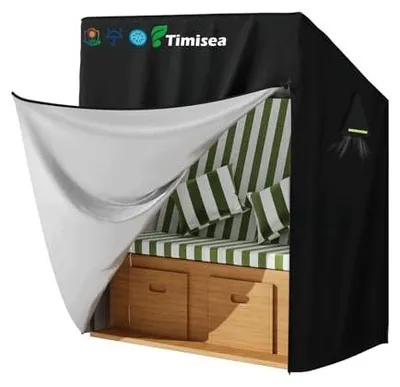 Zdjęcie produktu dla Pokrowiec na kosz plażowy 2 osobowy 135X105X175 cm oddychający