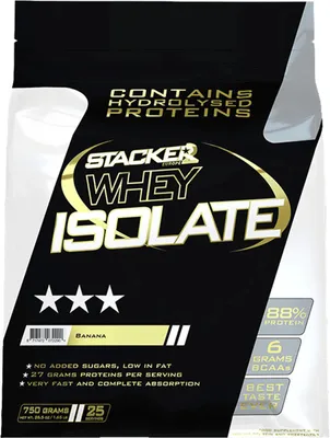 Produktbild von Stacker2 Whey Isolate (750g) Banana - Eiweiße - Molkenprotein-Isolat