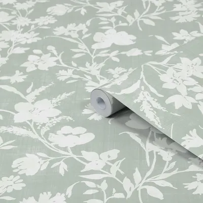 Produktbild von Laura Ashley Vlies Tapete | Rye Sage Green Grün - 10 m x 0.52 m