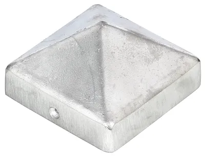 Produktbild von Alberts Pfostenkappe für Holzpfosten | hohe Form | Aluminiumguss | blank | 70 x 70 mm | 10er Set
