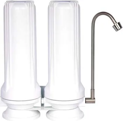 Produktbild von Auftischfilter AquaAvanti Double, VA Auslauf mit Carbonit Filter EM Premium 5 Sedimentfilter & EM Premium 5