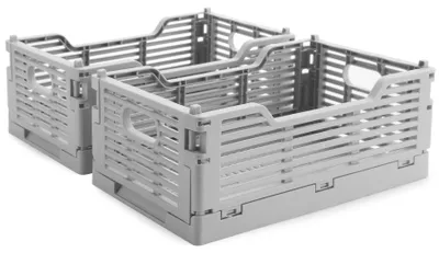 Productafbeelding van Omgoods - 2-Pack Vouwbare Opbergdozen, Grijs