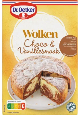 Zdjęcie produktu dla Dr. Oetker Clouds Vanilla Choco 455g – Kremowy krem waniliowo-czekoladowy