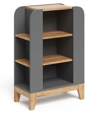 Image de Bibliothèque enfant Vitalispa Malia Gris 60x88cm avec 9 compartiments, Model 60586