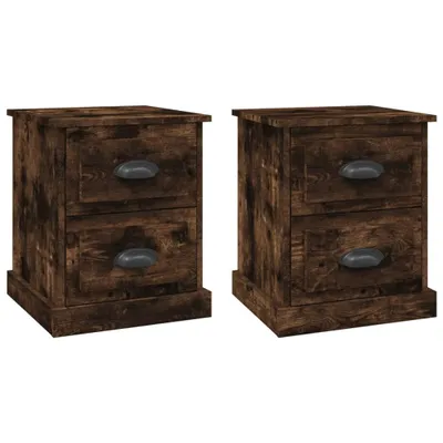 Obrázok produktu pre Nočné stolíky 2 ks dymový dub 39x39x47,5 cm spracované drevo