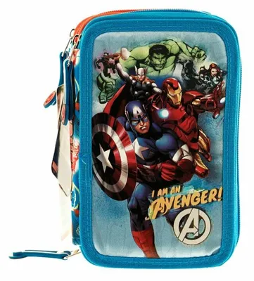 Image de Marvel Porte-plume Etui pour enfants Avengers Etui avec contenu