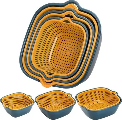 Produktbild von Famanu Gemüsewaschset 2-in-1 - 6-teilig, verschiedene Größen