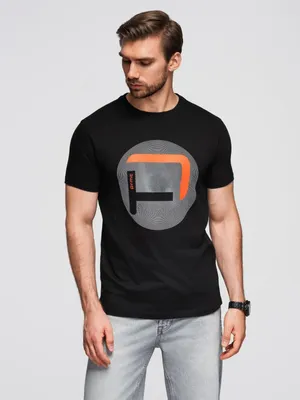 Produktbild von Ombre Clothing Kurzarmhemd für Männer Qruz schwarz S