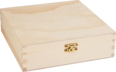 Produktbild von VBS Serviettenbox Kiefernholz 18.5x18.5x5.5 cm Holzaufbewahrung Tischdeko