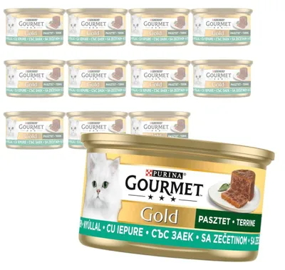 Produktbild von Purina Gourmet Gold Kaninchenpastete 12x85g Nassfutter für Katzen
