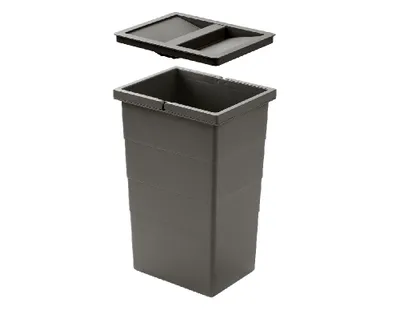 Produktbild von Hailo Inneneimer 1138999 dunkelgrau mit Deckel 207 x 242 x 350 mm