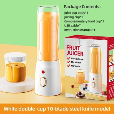 Produktbild von INF Tragbarer Wiederaufladbarer Entsafter Mixer - 450ml, Ideal für Smoothies