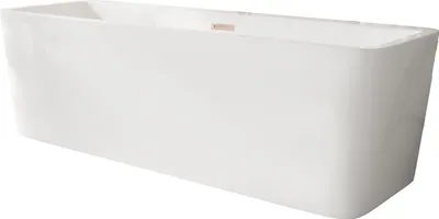 Obrázek produktu pro Balneo vana ROMA, volně stojící, 170 × 80 cm, akrylátová, s víkem, zátkou typu „klick-klack“, měď