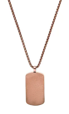 Produktbild von Herrenkette von s.Oliver mit Dog Tag aus Edelstahl, IP braun