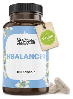 Produktbild von HBalance9 (120 Kapseln) bei Histaminintoleranz und Fruktoseintoleranz mit Milchsäurebakterien - Darm