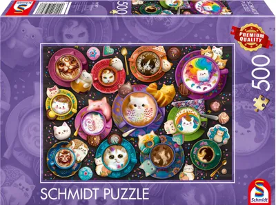 Zdjęcie produktu dla Schmidt Spiele Puzzle 500 El. Kotppuccino - , Idealne Dopasowanie