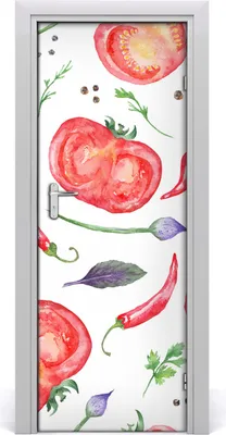 Produktbild von Tulup Türaufkleber 75x205 cm Dekorative Aufkleber Selbstklebend Wasserdichte Tapete Abnehmbar Schlafzimmer Wohnzimmer Wohnkultur - Gemüse