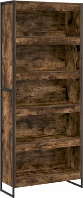 Zdjęcie produktu dla Półka na książki vidaXL, 80 x 30 x 189,5 cm, płyta wiórowa, kolor: dąb