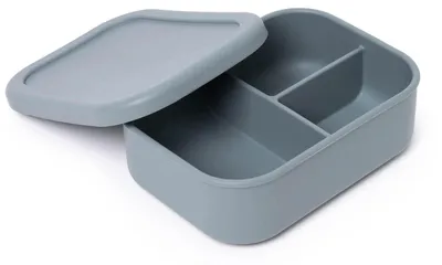 Image de Omgoods - Boîte à déjeuner en silicone de type Bento - 3 compartiments, étanche et adaptée au micro-ondes