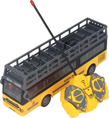 Obrázok produktu pre Diaľkové ovládanie autobusu Elektronické 4 kanály Otváranie dverí Funkcia zrýchlenia RC Dvojposchodový autobus QH204 7 Školský autobus