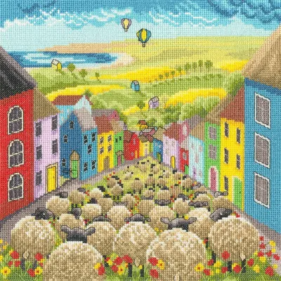 Produktbild von Bothy Threads Kreuzstich Stickpackung "Wiedersehen mit Wolle", Zählmuster, XLP8, 26x26cm