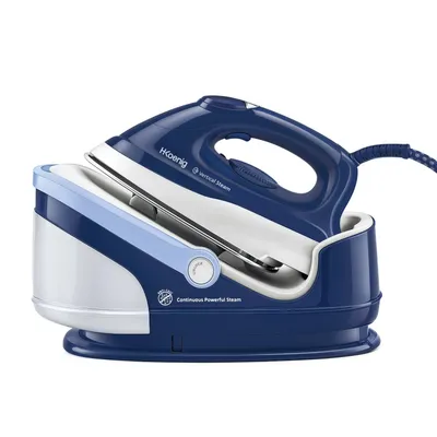 Produktbild von H.Koenig Dampfbügeleisen V5i, Blau, Unbegrenzte Autonomie, Vertikaldampf, Schnell, Kompakt, Leistungsstark