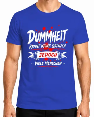Imagen del producto de Camiseta para hombre, color azul, talla XL, con la frase: "La estupidez no tiene límites, pero sí muchos". (Estilo sarcástico)