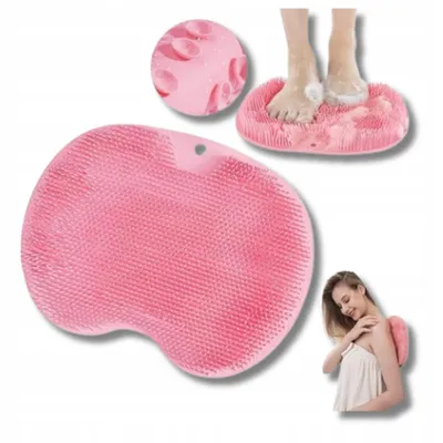 Produktbild von Fußreinigungsbürste und Dusch-Fußmassagegerät, Silikonmatte mit Saugnäpfen