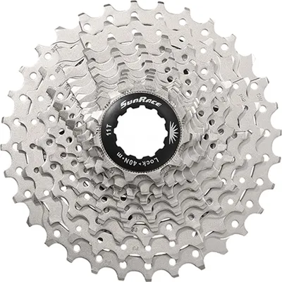 Obrázok produktu pre SunRace 11-rýchlostná kazeta, strieborná metalíza 11-32T, 11-12-13-14-15-17-19-21-24-28-32