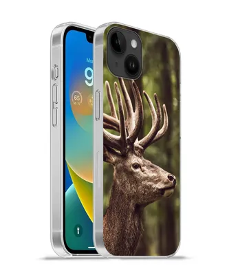 Produktbild von MuchoWow® Handyhülle Schutzhülle Hülle für Apple iPhone 14 Plus - Soft case Hirsch - Natur - Geweih - Wald - Tiere Silikon Softcase Handy Hülle - Abbildung
