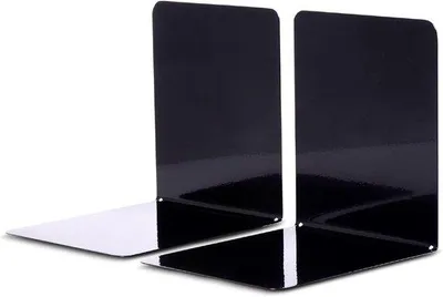Productafbeelding van Boekensteun Metaal Set van 2 – Zwart 14x12x14cm
