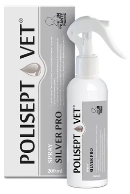 Immagine prodotto di JM SANTE Polisept Vet Spray Silver Pro - soluzione per ferite per cani e gatti - 200 ml