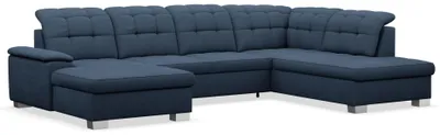Produktbild von Selsey Jamaal - Wohnlandschaft mit Schlaffunktion und Stauraum, linksseitig, marineblau
