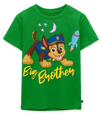 Produktbild von Spreadshirt Paw Patrol Großer Bruder Chase Geschenk Kinder Premium T-Shirt, 122/128 (6 Jahre), Grün