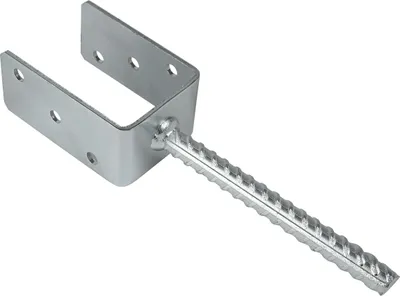 Immagine prodotto di Ancoraggio per pali da inserire nel calcestruzzo per pali 8 x 8 cm Ancoraggio a U - al pezzo