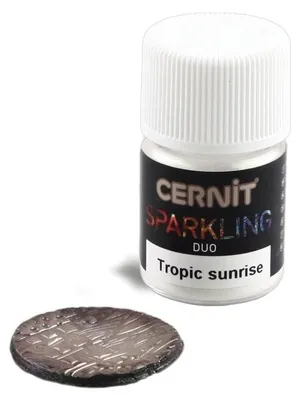 Produktbild von Cernit Sparkling Glimmerpulver für Polymer-Modelliermasse - 2 g Duo Tropic Sunrise