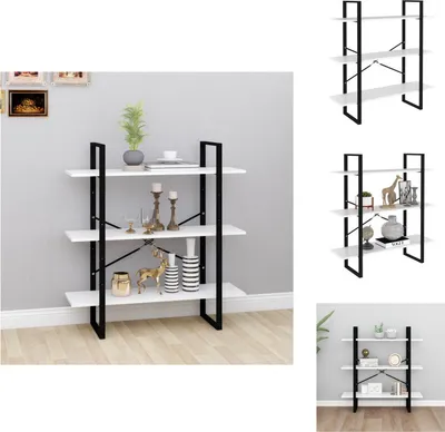 Zdjęcie produktu dla vidaXL Regał na książki biały 100x30x105 cm Materiał drewnopochodny - Regały i biblioteczki
