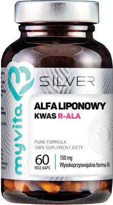 Produktbild von Alpha-Liponsäure 600mg - 90 Kapseln Antioxidantien, MyVita Silber