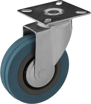 Produktbild von BKshop | Schwerlastrollen - Fi 50, 35 Kg | Lenkrollen, Transportroller, Grau - Gummirollen, Bockrollen, Möbelrollen, Transporthilfe Rollen