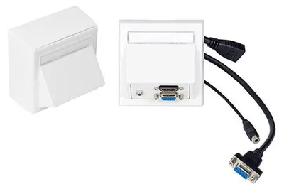 Zdjęcie produktu dla Vivolink WI221192, HDMI + VGA + 3.5mm, Biały, 10 g, 20 g
