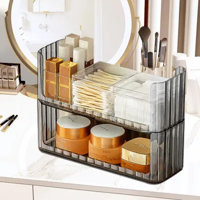 Immagine prodotto di Set di organizer per trucchi: scatole impilabili per cosmetici e gioielli