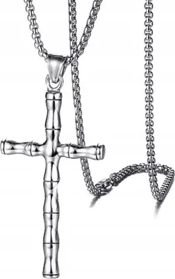 Produktbild von HALSKETTE Silber Stahl Kette KREUZ 324