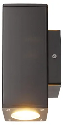 Obrázek produktu pro Venkovní nástěnné svítidlo, antracitová nerezová ocel, 2 plameny, V 18,6 cm