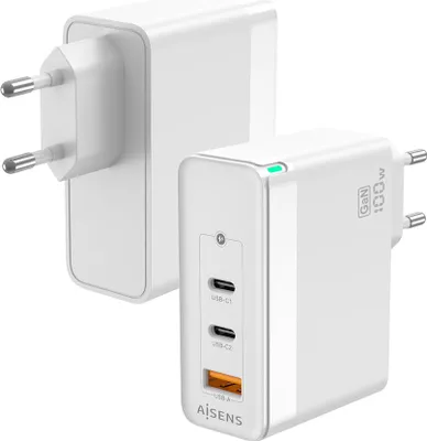 Image de Chargeur mural Aisens ASCH-100W3P008-W/ 2xUSB Type-C/ 1x USB/ 100W