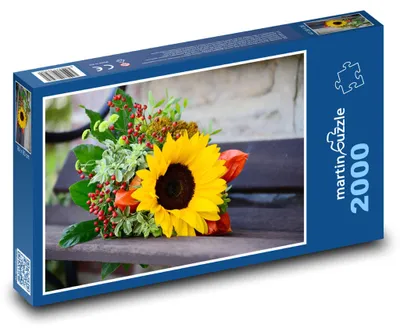 Obrázek produktu pro Puzzle 2000 Podzimní kytice - slunečnice, květiny - martinpuzzle