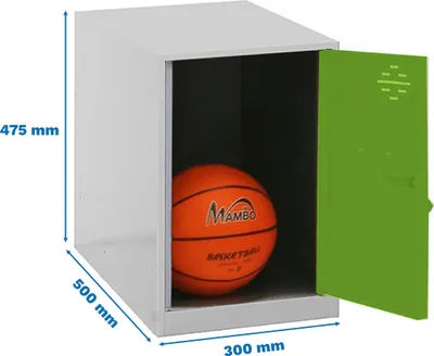 Produktbild von Simonrack Spind SIMONLOCKER DISM grau, grün 8425437065071, 1 Schließfach 30,0 x 50,0 x 47,5 cm