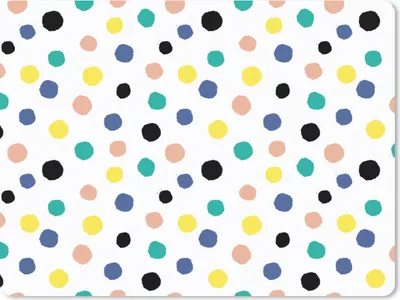 Produktbild von MuchoWow® Mauspad Mousepad Polka dots - Muster - Gelb 40x30 cm - Mousepads - Maus Mat - Pad - Mausunterlage - Anti Rutsch