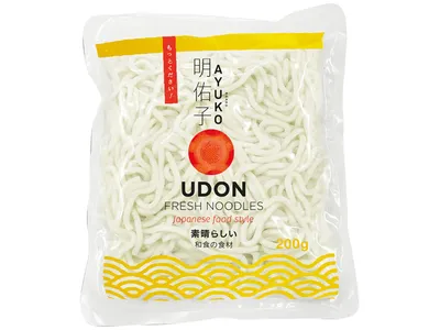 Immagine prodotto di AYUKO Tagliatelle Udon fresche | Tagliatelle di grano tenero alla giapponese 200 g