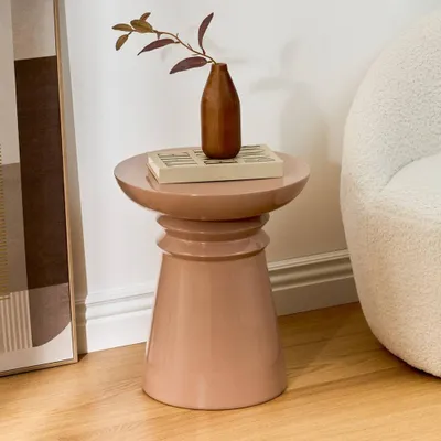 Productafbeelding van Eazy Living bijzettafeltje Totem, diameter 38 cm, kleur beige